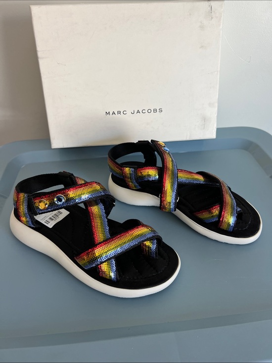 Marc Jacobs Shoes - Marc Jacobs comet sport sandal colorful rainbow sequin adjustable straps 37